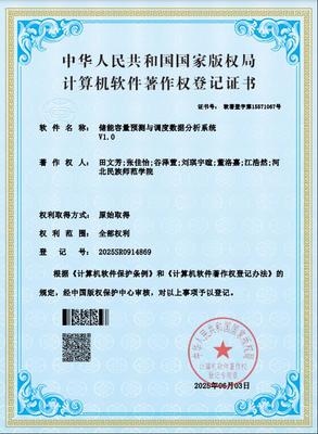 我院新能源專業(yè)教師田文芳團隊榮獲國家版權局計算機軟件著作權認證